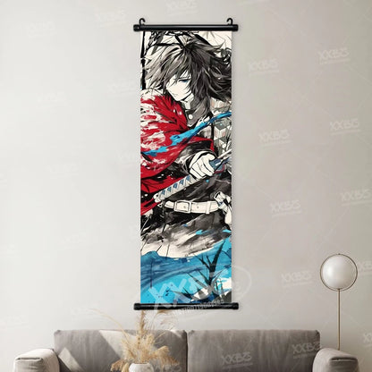 Demon Slayer Poster Home Decor Hashibira Inosuke Canvas Scrolls Picture Agatsuma Zenitsu Wall Art Kamado Nezuko Hanging Painting