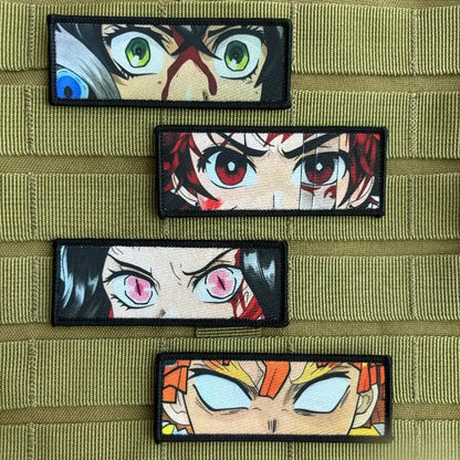 Demon Slayer Velcro Patch Cute Fashion Kawaii Cartoon Creative Personalized Simple Backpack Patch Arm Badge Gift for Friends