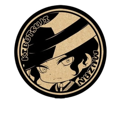Demon Slayer Cork Coaster,Tanjiro Nezuko Anime Drink Cup Mat, Non-slip Heat Resistant Wooden Pad, Creative Table Decor Gift, 1pc