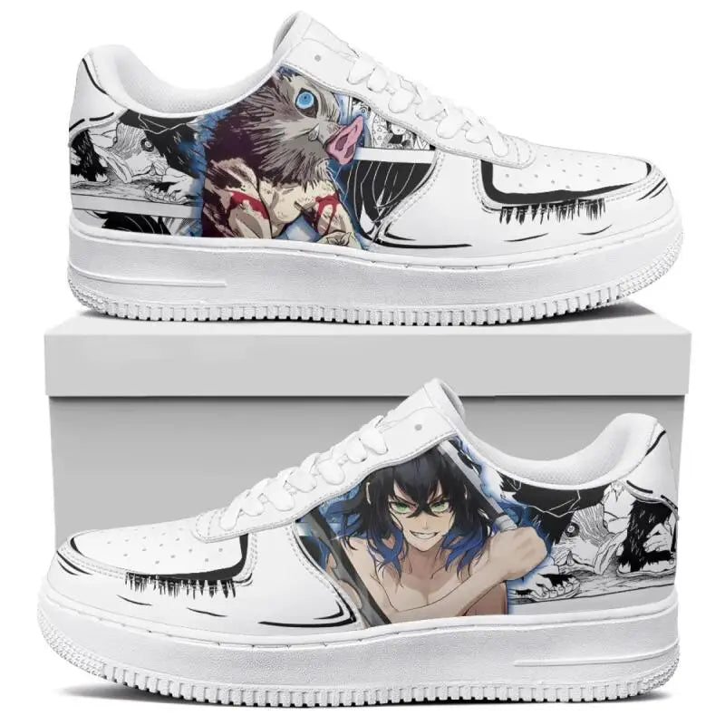 Anime Demon Slayer Sneakers Kamado Tanjirou Low-Top Sports Shoes Couples Board Shoes Customization Leisure Shoes Festival Gift