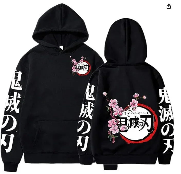 Japanese Anime Demon Slayer Plus Size Hoodie Women Sweatshirts Kamado Nezuko Print Hooded Harajuku Girl And Boy Casual Pullover