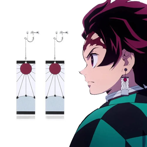 Boucles d'oreilles Tanjiro Demon Slayer, visuel 3 sur 7