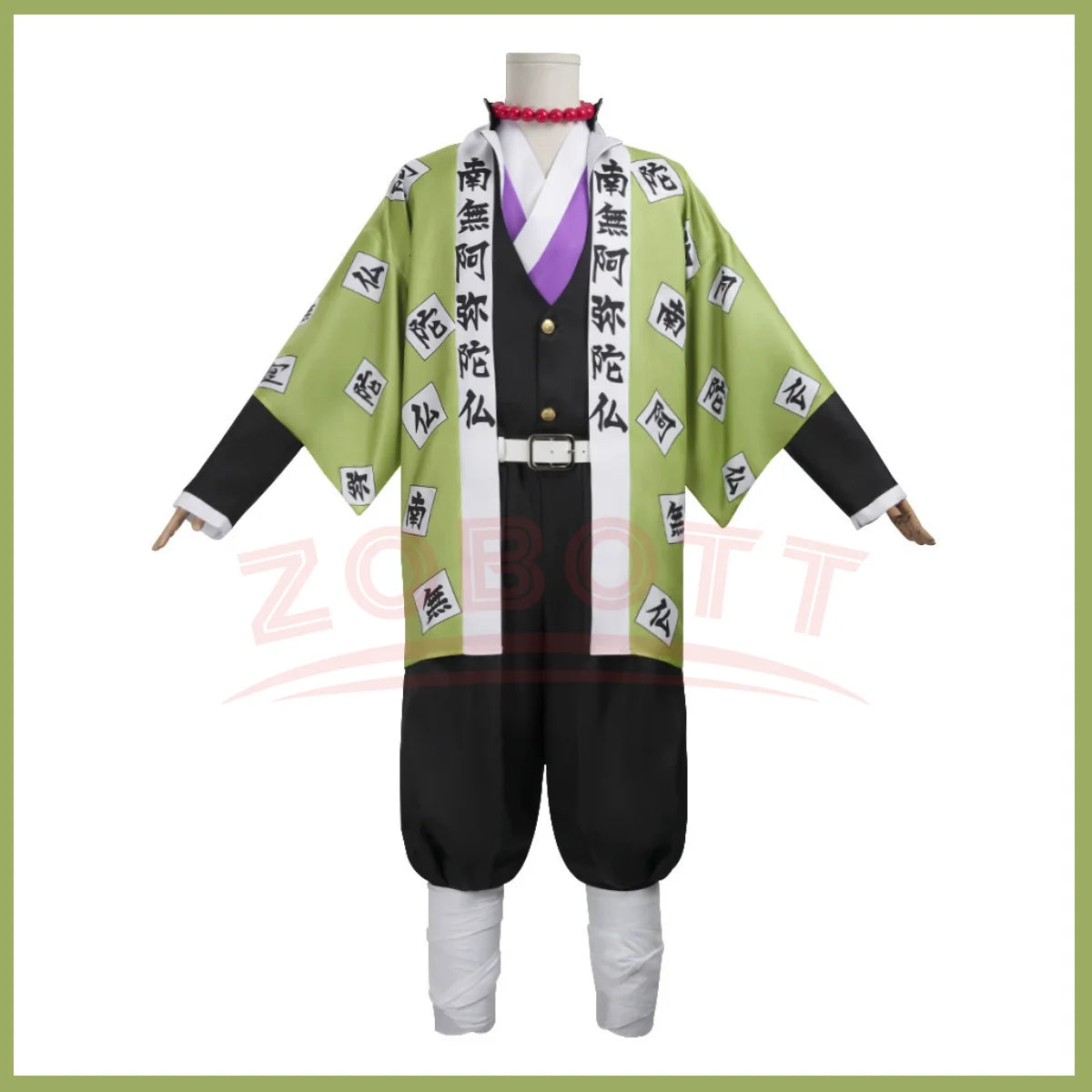 Anime Himejima Gyomei Cosplay Costume Monk Printing Outer Drape Team Uniform Bracelets Man Halloween Carnival Party Cosplay Suit