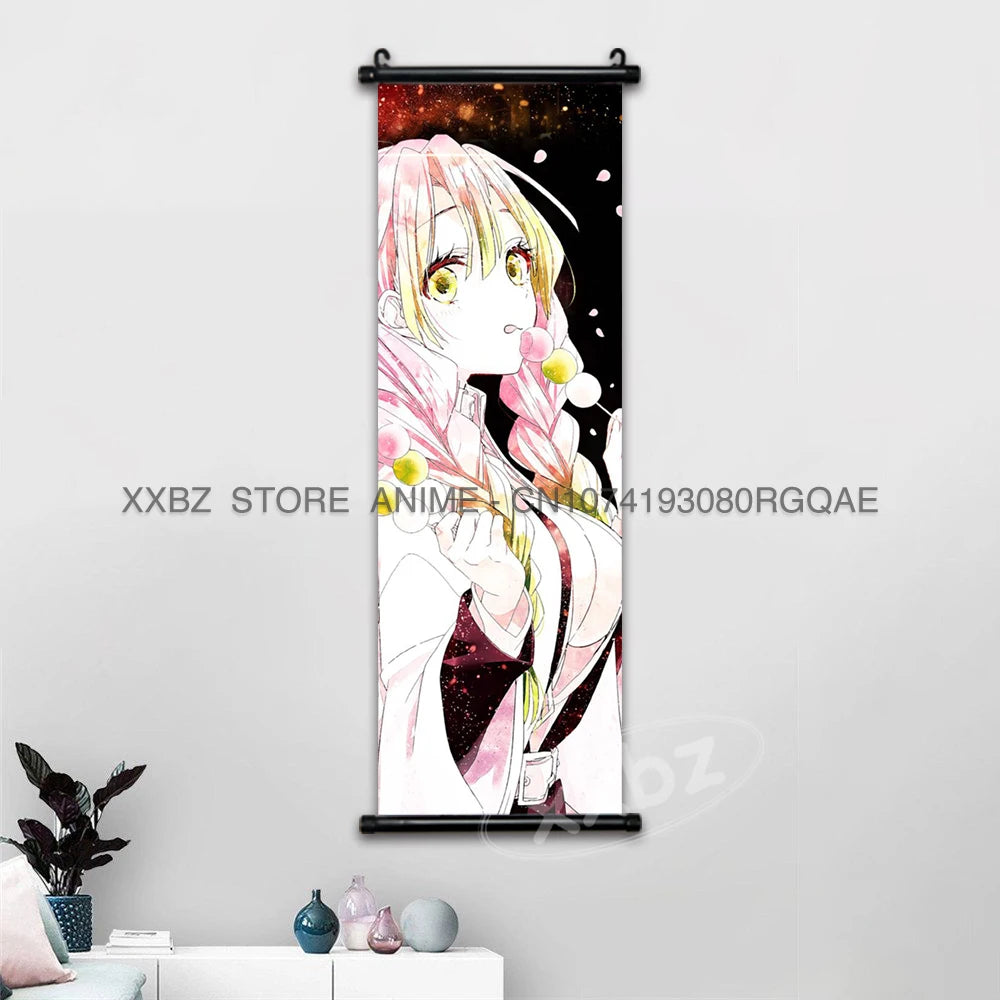 Demon Slayer Scrolls Picture Himejima Gyoumei Wall Art  Tomioka Giyuu Home Decor Rengoku Kyoujurou Hanging Painting Anime Poster