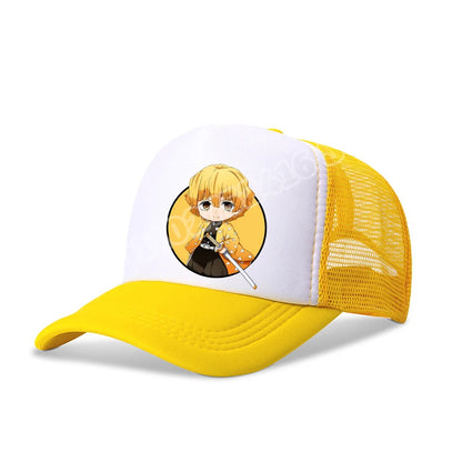 Demon Slayer Infinity Castle Baseball hat Kids Adults Anime Peaked Caps Cartoon Summer Breathable Mesh Hats Fashion Headwear
