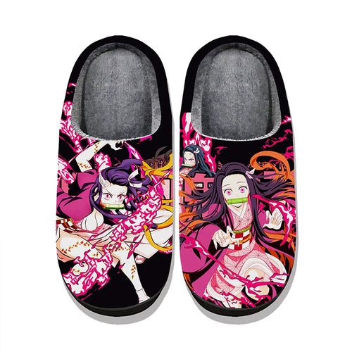 Chaussons Nezuko kimono rose