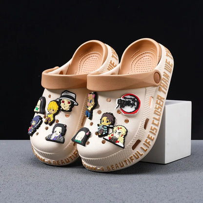 Demon Slayer Kamado Nezuko Tomioka Giyuu Creative Non-Slip Sandals Cartoon Animation Surrounding Beach Kamado Tanjirou Slippers