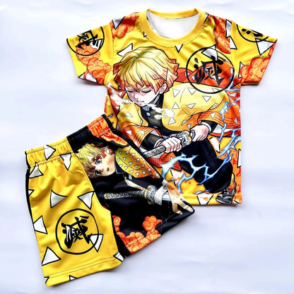 Demon Slayer Multi-character, Multi-style 3D Printed Pajamas and Loungewear for Kids and Adults, Family Outing Eye-catching