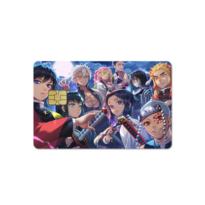 DIY Self-made Anime Demon Slayer 2.5D HD Matte PVC Sticker Film Tape Skin for Credit Card Debit Card Waterproof Sticke Gift