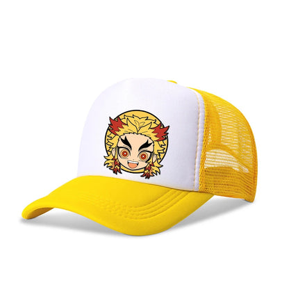 Demon Slayer Infinity Castle Baseball hat Kids Adults Anime Peaked Caps Cartoon Summer Breathable Mesh Hats Fashion Headwear