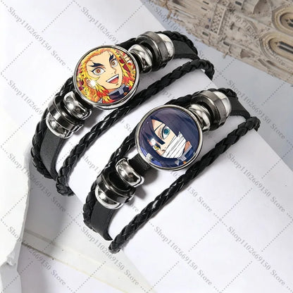 Anime Creative Bracelet Fashion Jewelry Accessories Demon Slayers Cartoon Cute Bracelets Charms Pendant Bangle Birthday Gifts