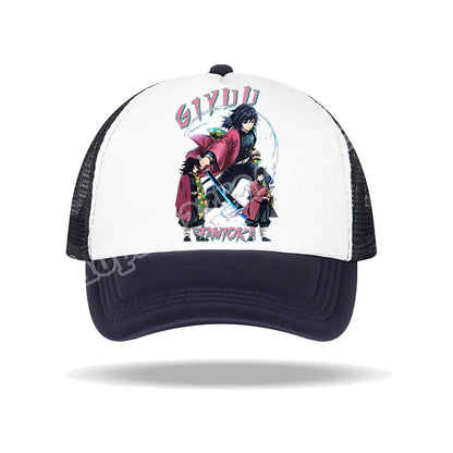 Kids Adults Baseball Caps Demon Slayer Infinity Castle Anime Character Print Sun Hat Cartoon Summer Adjustable Pointy Hats Gifts