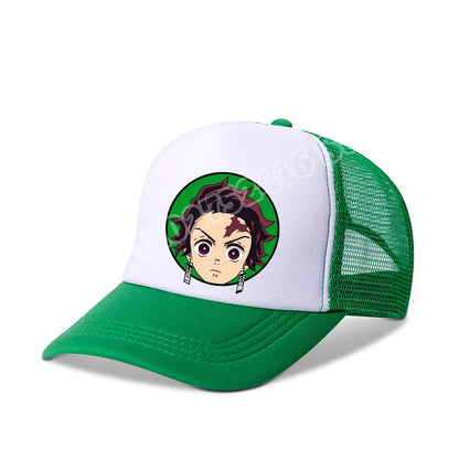 Demon Slayer Infinity Castle Baseball hat Kids Adults Anime Peaked Caps Cartoon Summer Breathable Mesh Hats Fashion Headwear