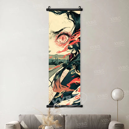 Demon Slayer Poster Home Decor Hashibira Inosuke Canvas Scrolls Picture Agatsuma Zenitsu Wall Art Kamado Nezuko Hanging Painting