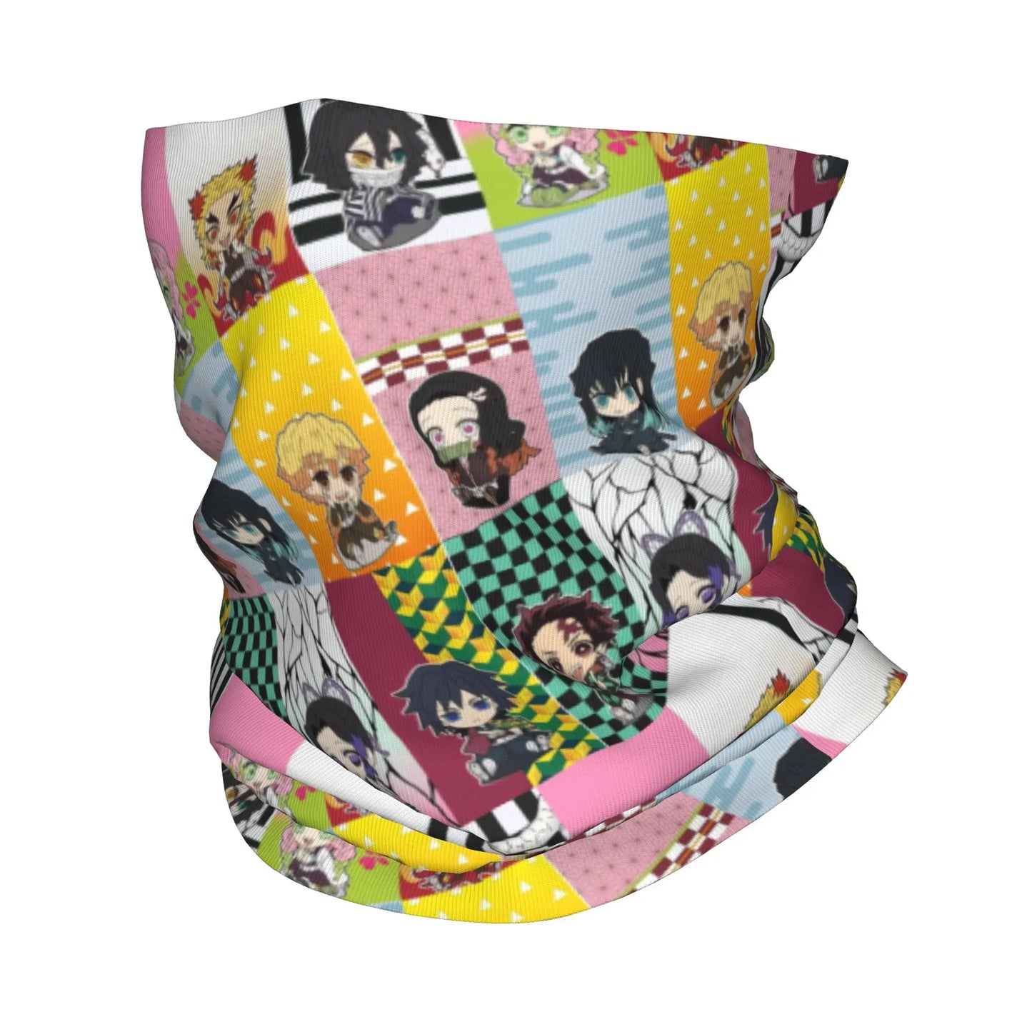 Custom Demones S-Slayer Bandana Winter Neck Warmer Women Windproof Wrap Face Scarf for Ski  Gaiter Headband