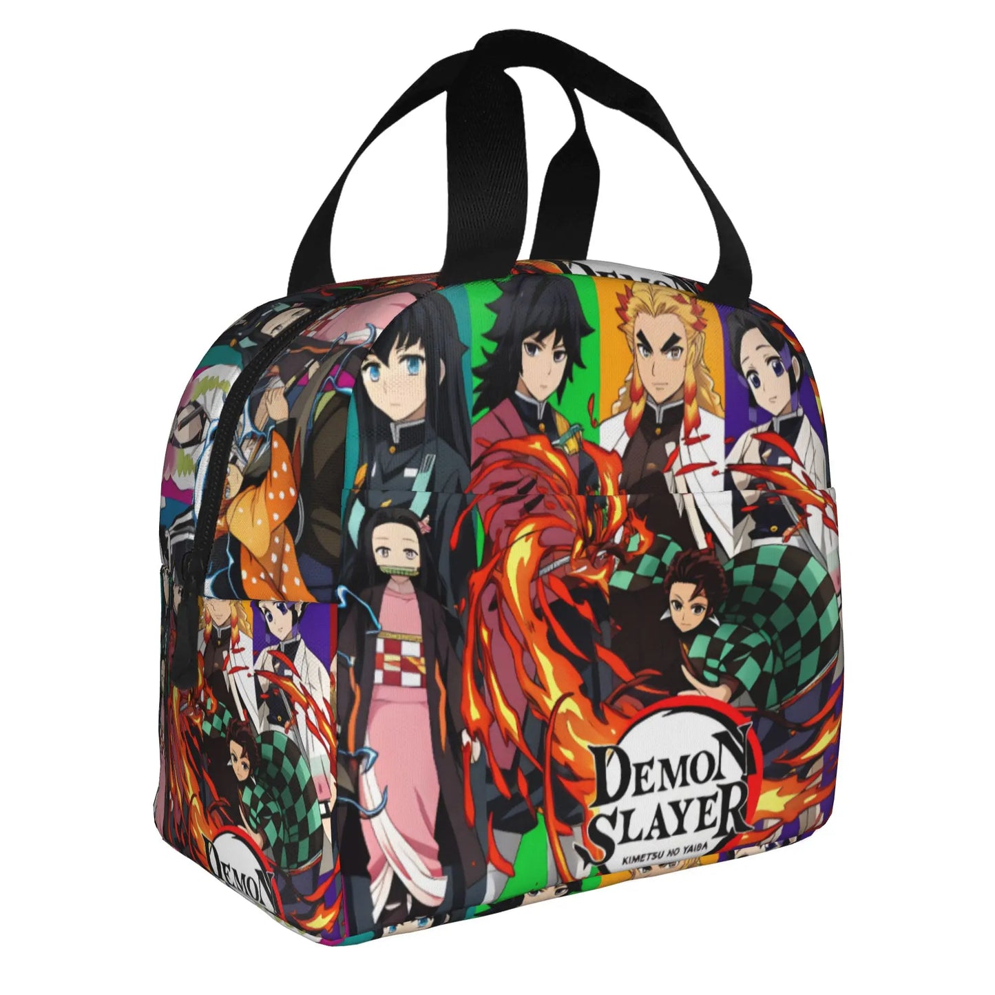 Cherry Nezuko Demon Slayer  Insulated Lunch Bags for Camping Travel Blossoms Sakura Portable Cooler Thermal Bento Box Women Men