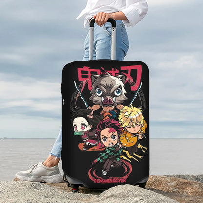 Manga Demon Slayer Luggage Cover Elastic Kimetsu No Yaiba Travel Suitcase Protective Covers Suit For 18-32 inch