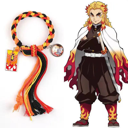 Demon Slayer Bracelet Tanjiro Shinobu Tokito Anime Rope Wristband Cosplay Manga Jewelry Gift for Fans Adults
