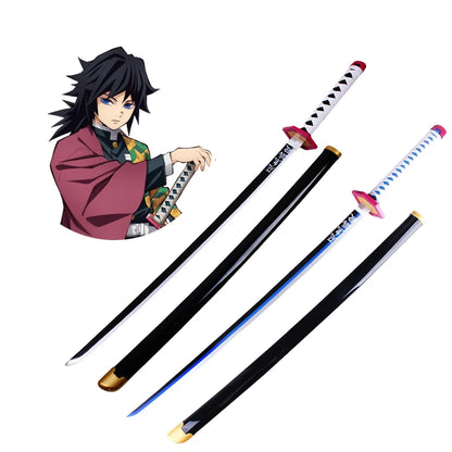 72/104cm Demon Slayer Sword Anime Kimetsu No Yaiba Cosplay Prop Tanjirou Shinobu Real Size Japanese Katana Samurai Sabre Gift