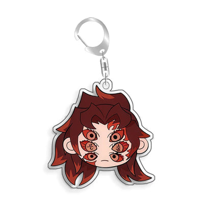 For Demon Slayer Daki Akaza Gyutaro Kokushibo Douma Obanai Iguro Acrylic Selfmade Cartoon Anime Keychain Pendant Toy Gift 5cm