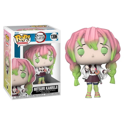 2026 Funko POP Demon Slayer Tanjiro 1304 Kanroji 1306 Rui 1307 Sanemi 1253 Nezuko 1254 Obanai 1395 Action Figures Model Toy Gift