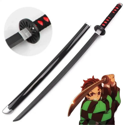 72/104cm Demon Slayer Sword Anime Kimetsu No Yaiba Cosplay Prop Tanjirou Shinobu Real Size Japanese Katana Samurai Sabre Gift