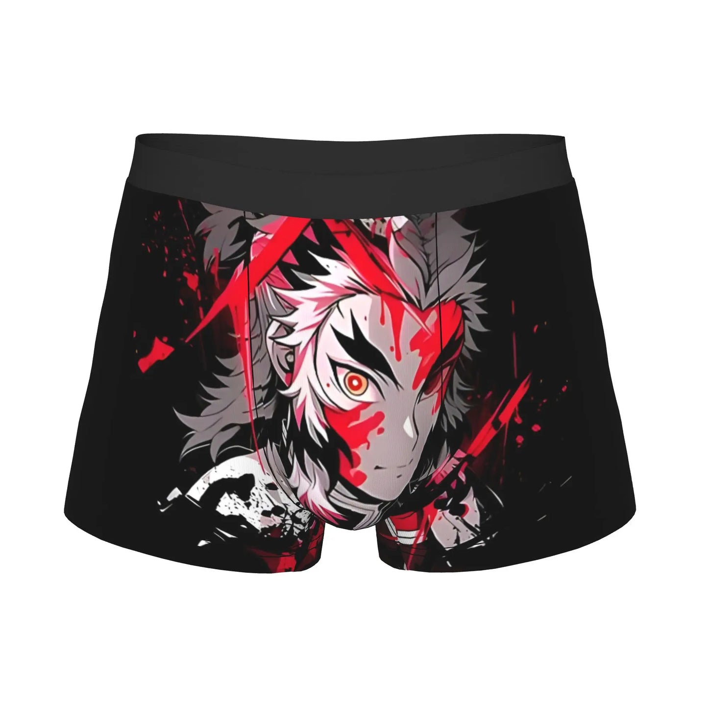 Kyojuro Rengoku Blood Splash Anime Bandai Demon Slayer Underpants Homme Panties Men's Underwear Comfortable Shorts Boxer Briefs