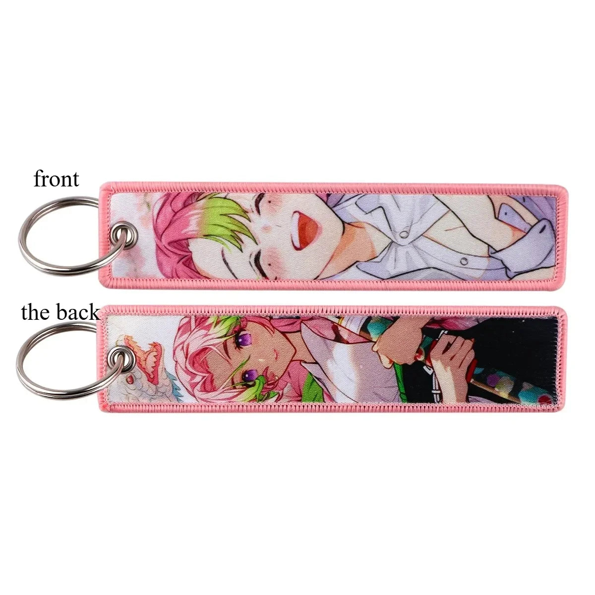 Anime Demon Slayer Blade Weaving Mark Keychain Trendy Fashion Hanging Rope Devil Access Control Pendant Office ID Pendant Gift