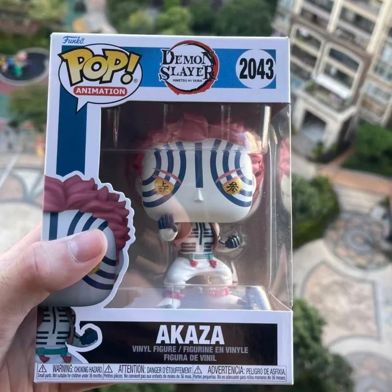 Original Funko Pop Demon Slayer Akaza #2043 Action Figure Anime Akaza Limited Edition Vinyl Model Collectie Decoration Boy Gift