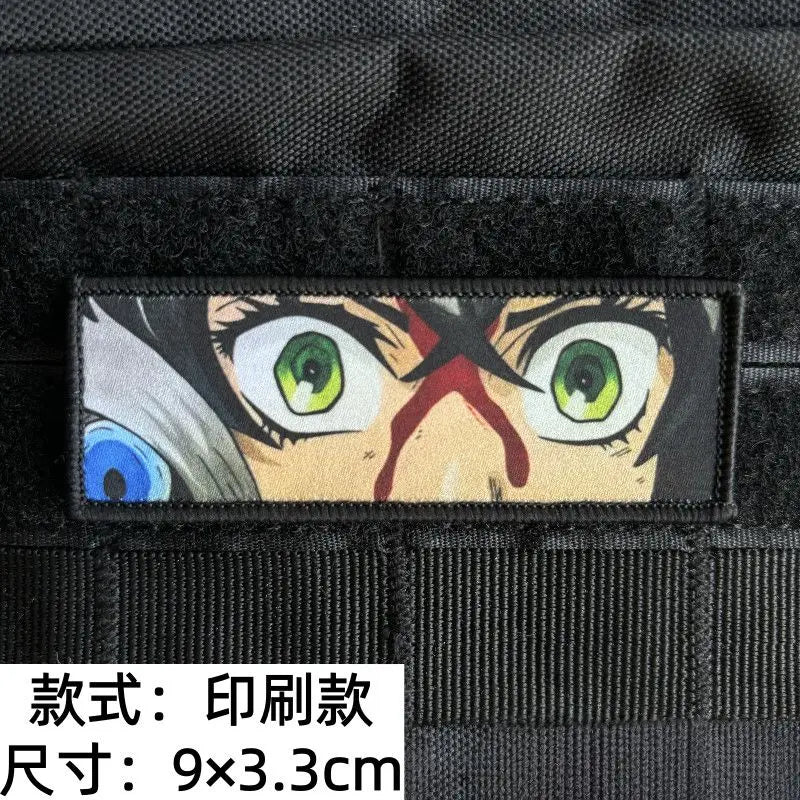 Demon Slayer Velcro Patch Cute Fashion Kawaii Cartoon Creative Personalized Simple Backpack Patch Arm Badge Gift for Friends