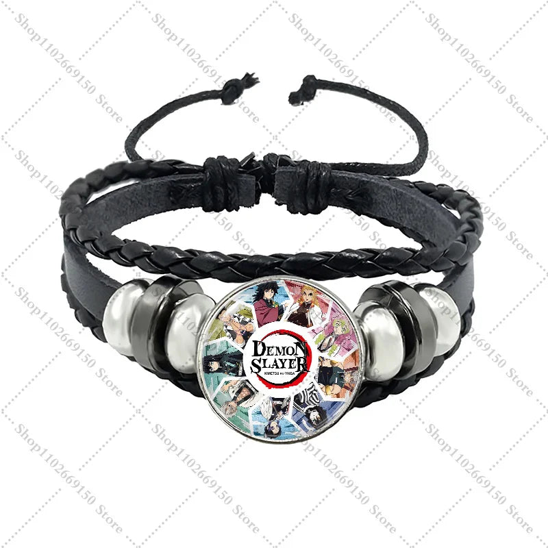 Anime Creative Bracelet Fashion Jewelry Accessories Demon Slayers Cartoon Cute Bracelets Charms Pendant Bangle Birthday Gifts