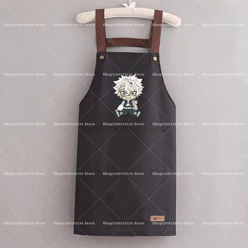 Demon Slayer Woman Apron Man Home Baking Restaurant Barbecue Beverage Apron Waterproof Oil Resistant Sleeveless Pinafor Hot Sell