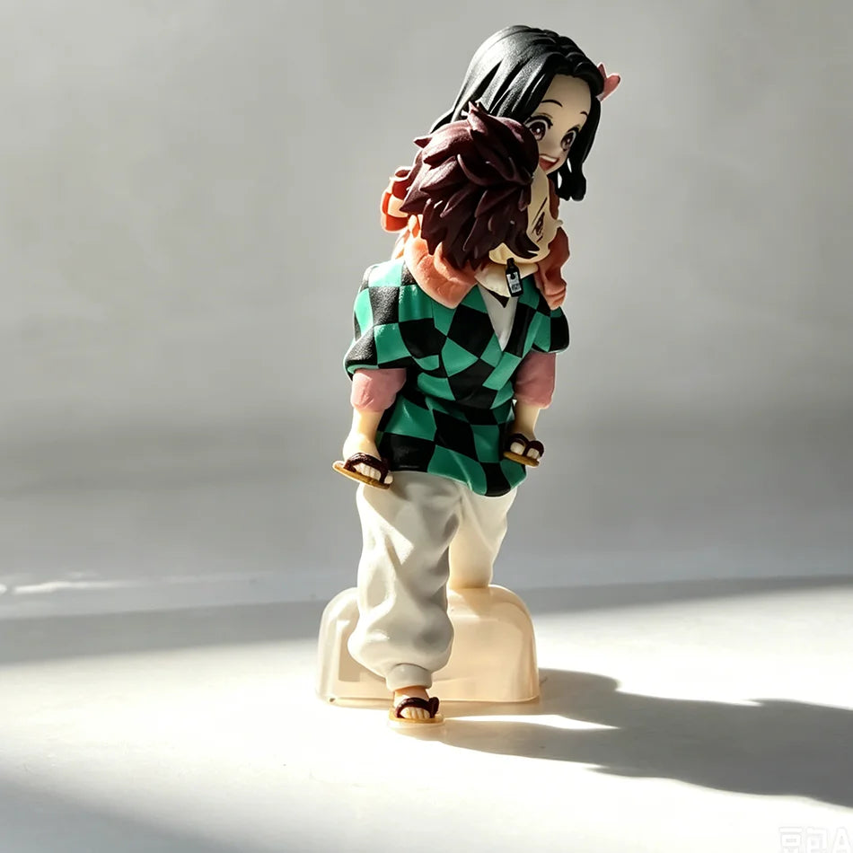 12.5cm Demon Slayer Tanjiro & Nezuko PVC Collectible Cartoon Figure Model Toy Creative Personalized with Packaging Box