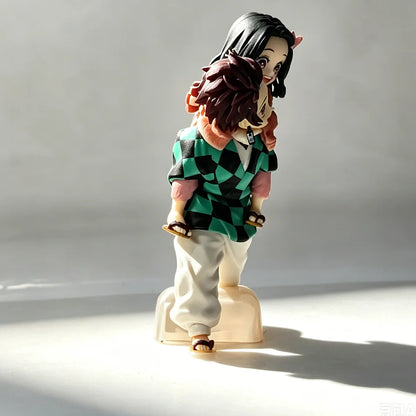 12.5cm Demon Slayer Tanjiro & Nezuko PVC Collectible Cartoon Figure Model Toy Creative Personalized with Packaging Box