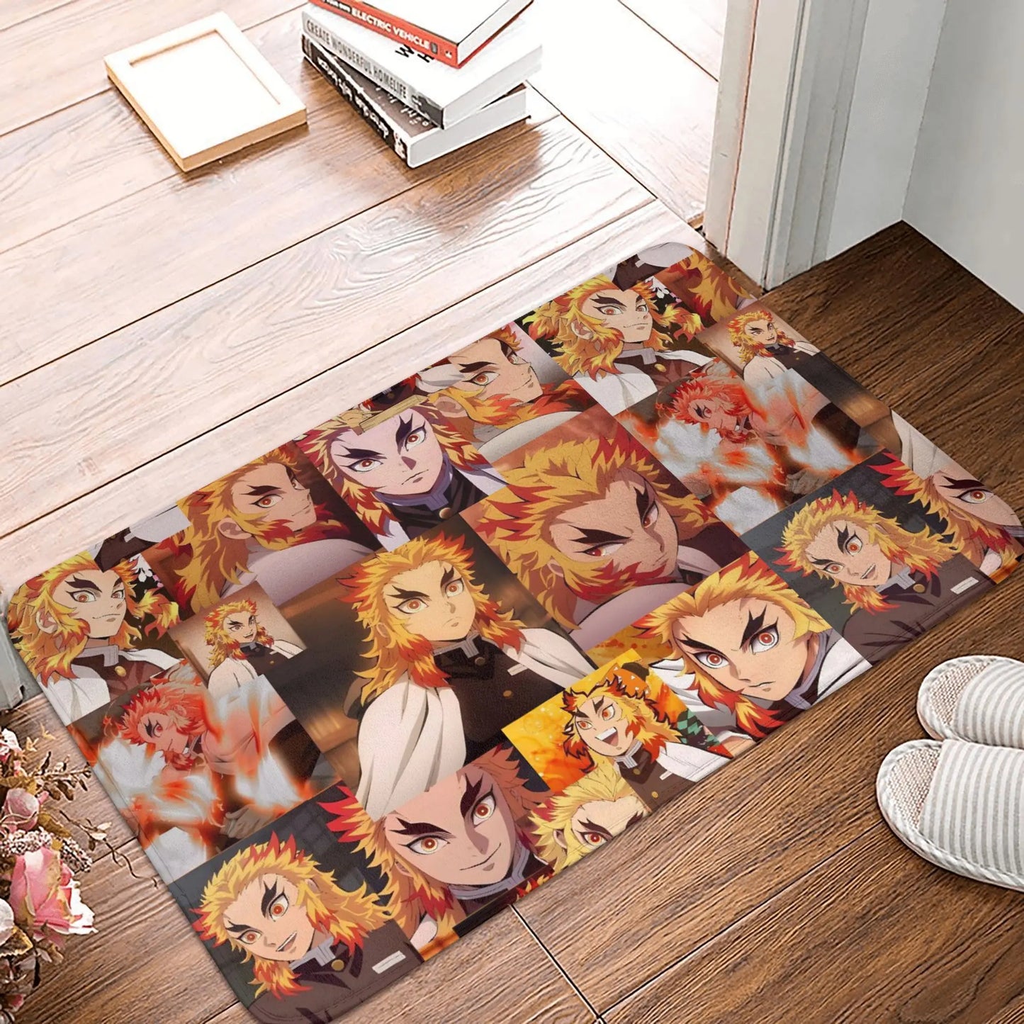 Demon Slayer Doormat Mat Anti-Slip Anime Giyu Tomioka Kitchen Bathroom Living Room Rug Carpet 40*60cm