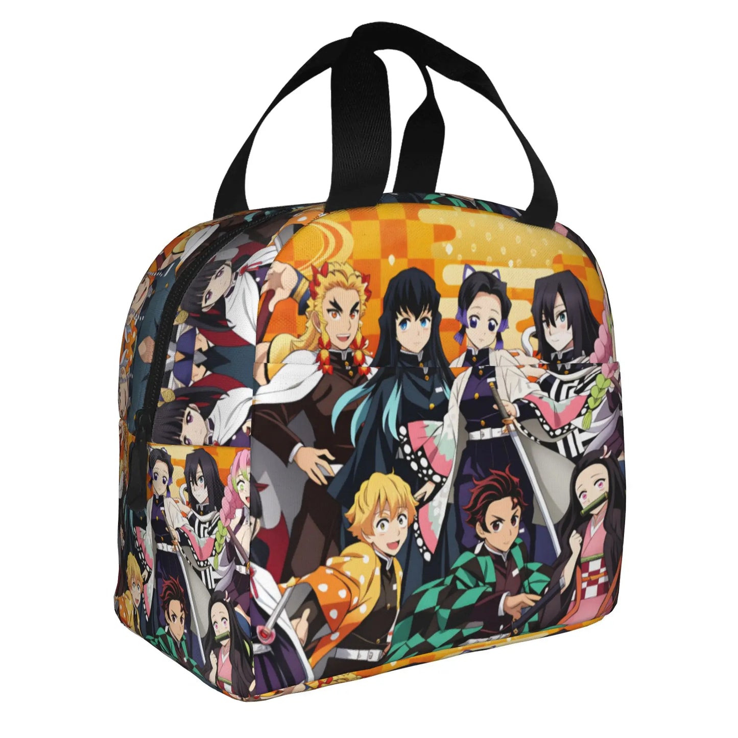 Cherry Nezuko Demon Slayer  Insulated Lunch Bags for Camping Travel Blossoms Sakura Portable Cooler Thermal Bento Box Women Men
