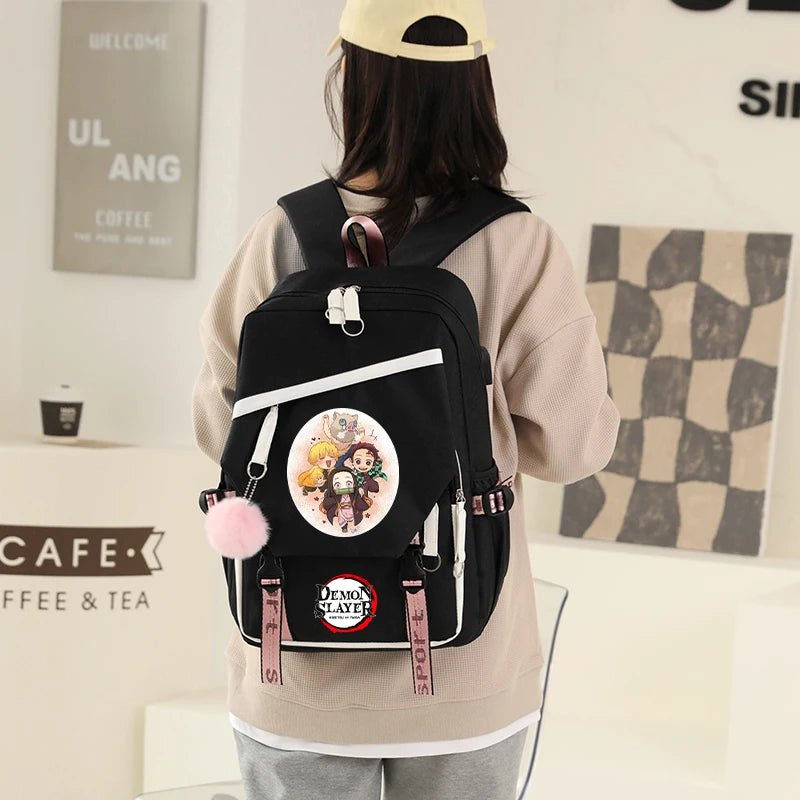 Anime Demon Slayer Backpack Teen Girl Boy Back To School Backpack Children School Bag Women Rucksack Travel Cartoon Bag Mochilas