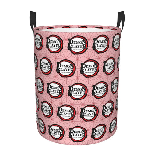 Panier logos fond rose