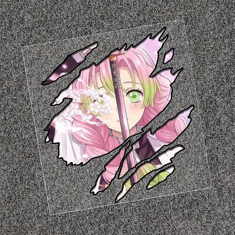 New Demon Slayer Stickers Cartoon Animation Characters Creative Personalized Car Stickers Computer Electric Vehicle Decoration