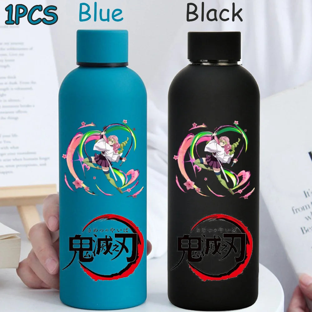 Kimetsu No Yaiba 500ML Insulated Water Cup Game Anime Character Paint Small Mouth Bottle Cartoon Large Capacity Drinking Cup