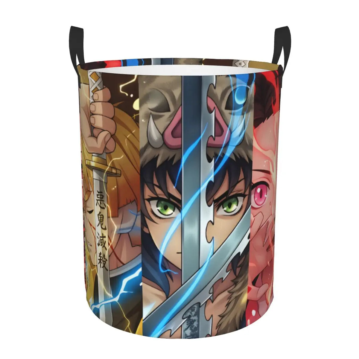 Tanjiro Kamado Demon Slayer Nezuko Kamado Laundry Basket Zenitsu Agatsuma Clothes Hamper for Household Clothes Storage Bag