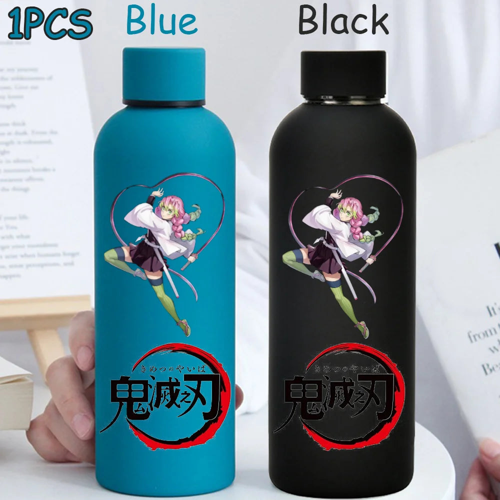 Kimetsu No Yaiba 500ML Insulated Water Cup Game Anime Character Paint Small Mouth Bottle Cartoon Large Capacity Drinking Cup