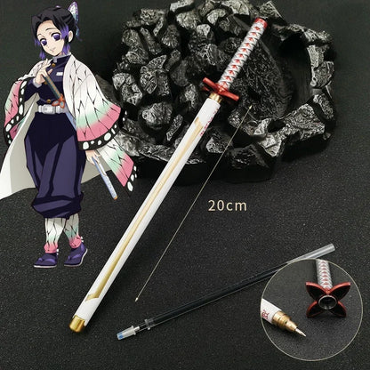 New 17 Styles Japan Anime Demon Slayer Model Gel Pen 0.5mm Black Refill Cosplay Prop Kid Student Gift SlayerWeapon Sword