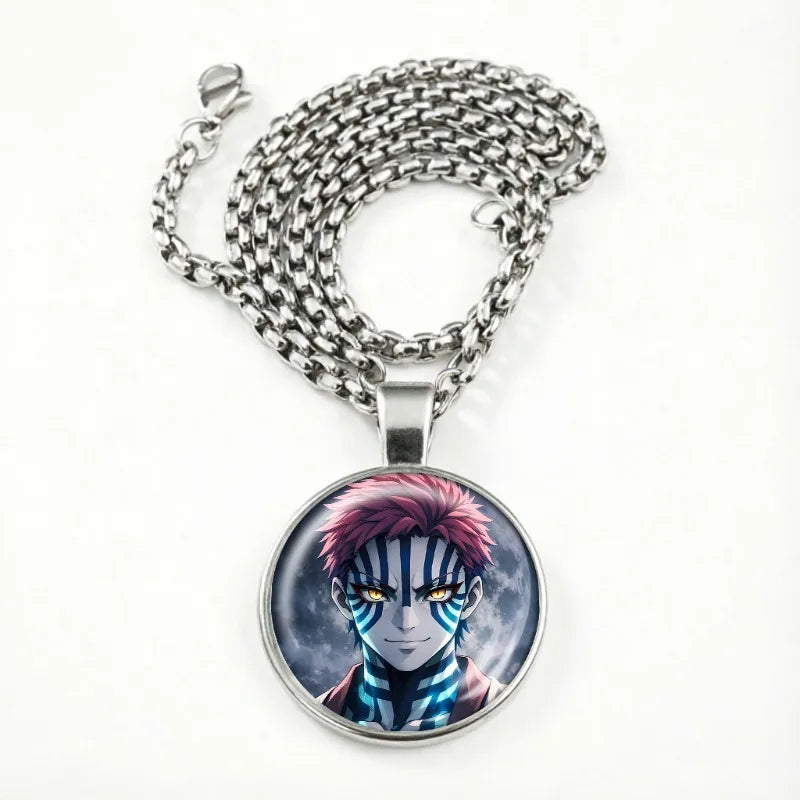 Demon Slayer Kimetsu No Yaiba Necklace Jewelry Chain Pendants Charms Fashion Sweater Decoration Anime Accessories Party Gifts