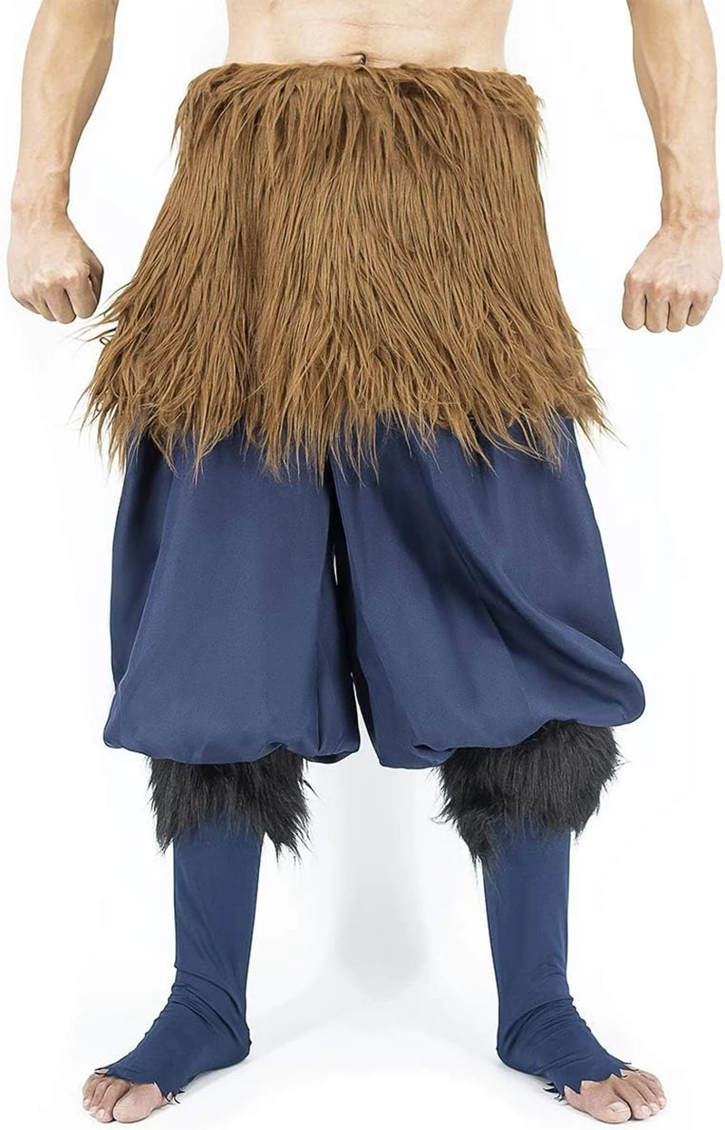 Hashibira Inosuke Anime Cosplay Costume Pig Mask Pants Outfit for Halloween Carnival Party Clothes For Men