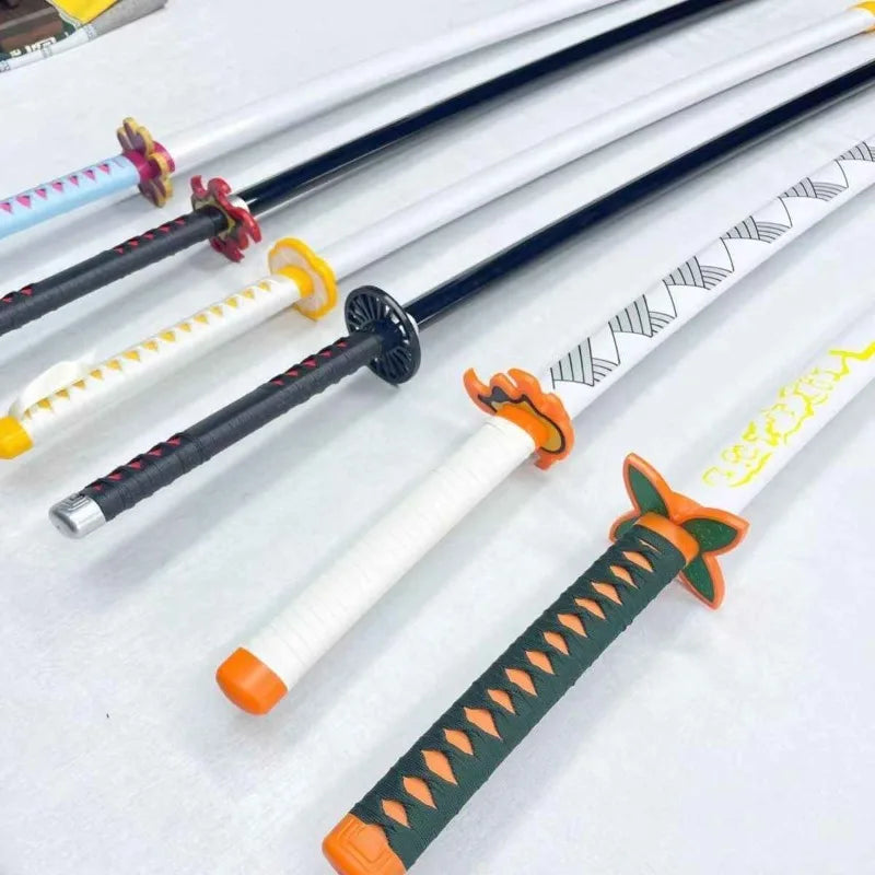 72/104cm Demon Slayer Sword Anime Kimetsu No Yaiba Cosplay Prop Tanjirou Shinobu Real Size Japanese Katana Samurai Sabre Gift