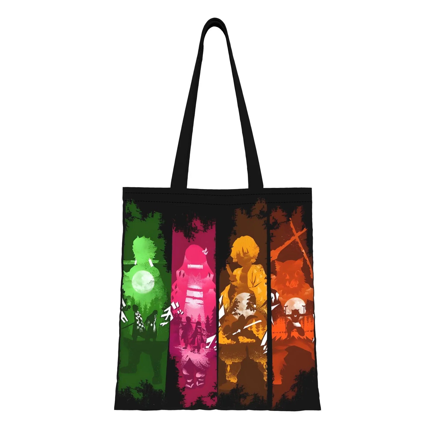 1PC Nezuko Cloths Canvas Tote Bag Demon Slayer Anime Canvas Tote Bag Perfect for Shopping Grocery Travel & Outdoor