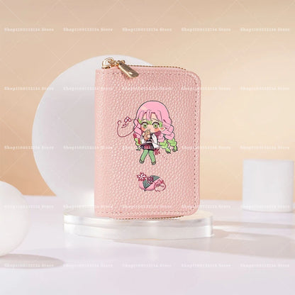 New Demon Slayer Wallet Woman Man Fashion Zipper Wallet Anime Cartoon Coin Purse Man Card Holder Fashion Money Bag Birthday Gift