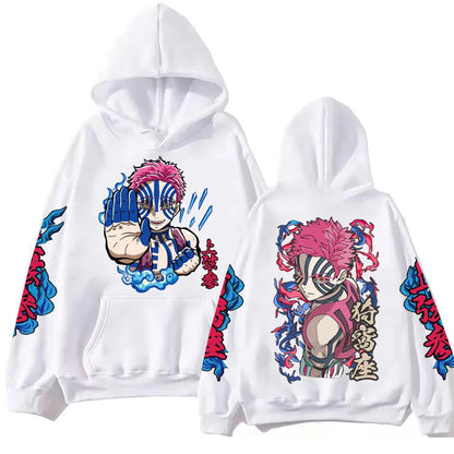 Hot Anime Demon Salyer Akaza Hoodie Harajuku Hip Hop Pullover Tops Sweatshirt Gift