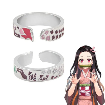 Anime Peripheral Ghost Slayer: My Wife Shanyi Tomioka Yoshitomo You Bean Charcoal Jiro Can Open and Close Ring